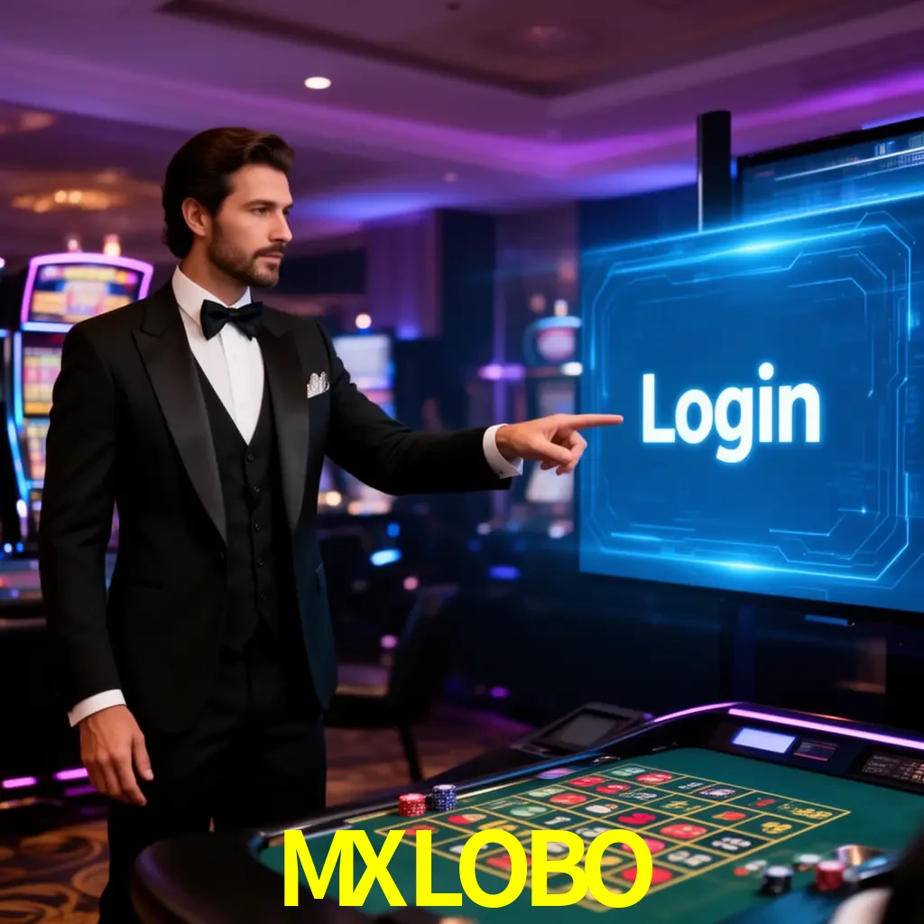 MXLOBO Login - OTP, cuenta y soporte Pantalla MXLOBO Login con OTP, contraseña, cuenta segura y soporte móvil